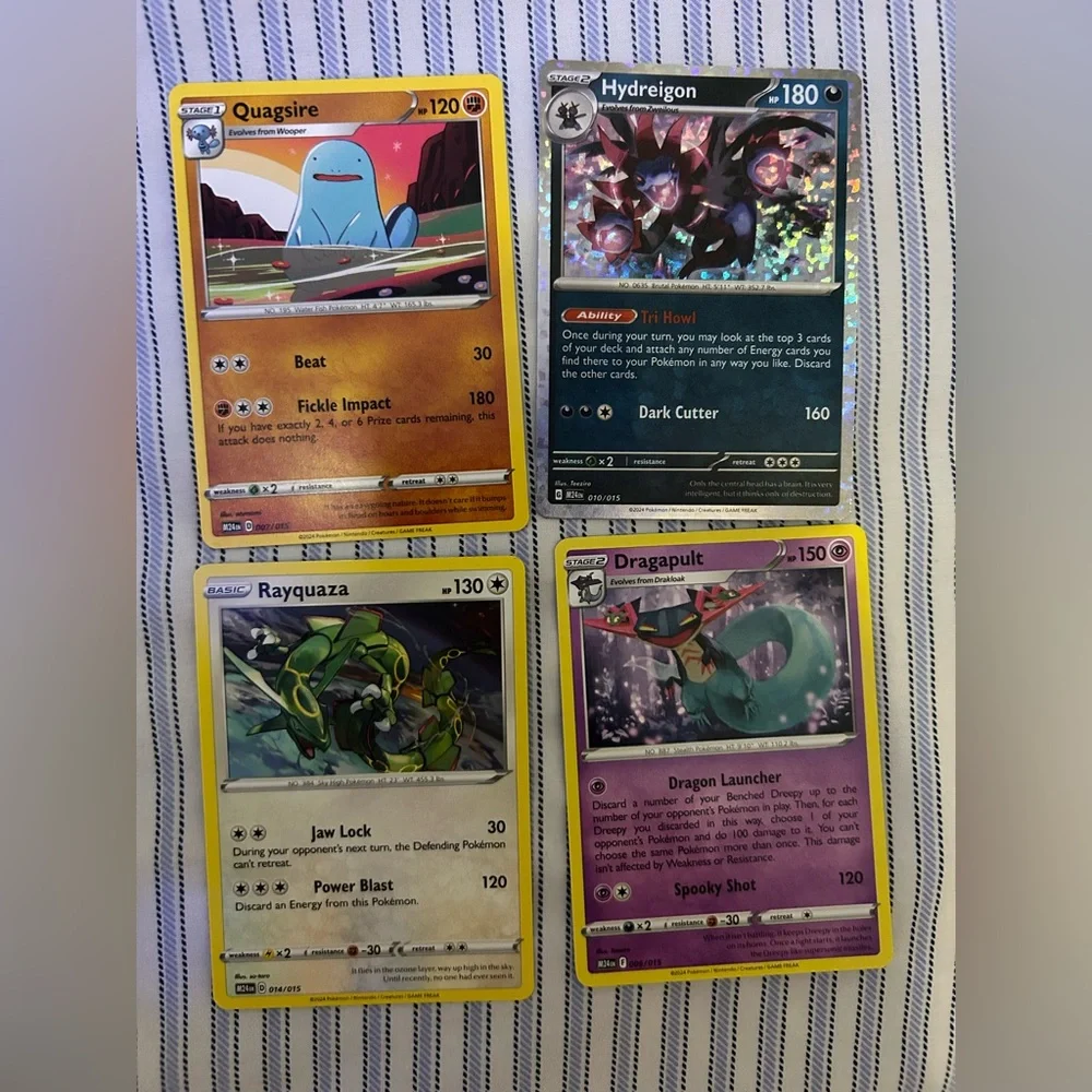 Pokemon Trading Cards. Set of 4